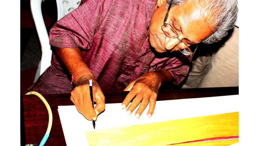 4 - Signing Serigraph - Natu Parikh - DRS Arts Company