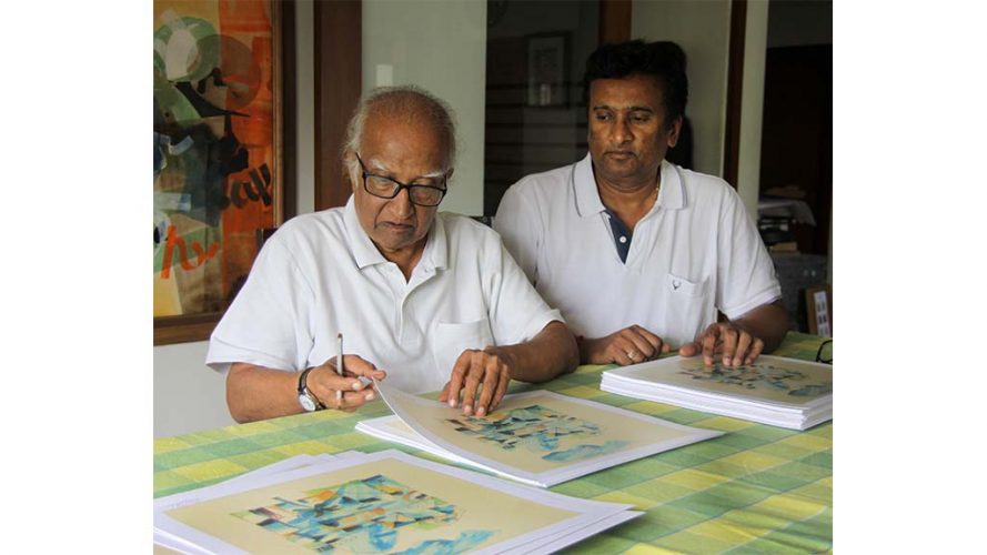 4 - Signing Serigrapg - Vinod Shah - DRS Arts Company