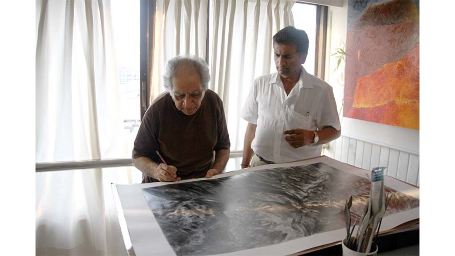 4 - Signing Serigraph - Akbar Padamsee - DRS Arts Comapany