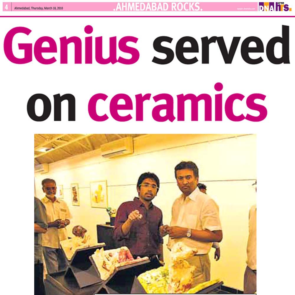Genius served on ceramics
