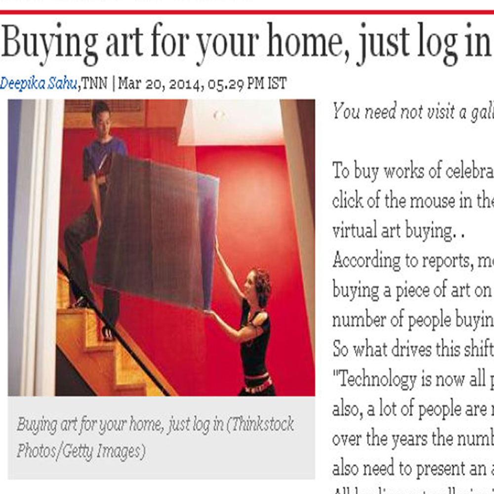 Buying art for your home, just log in