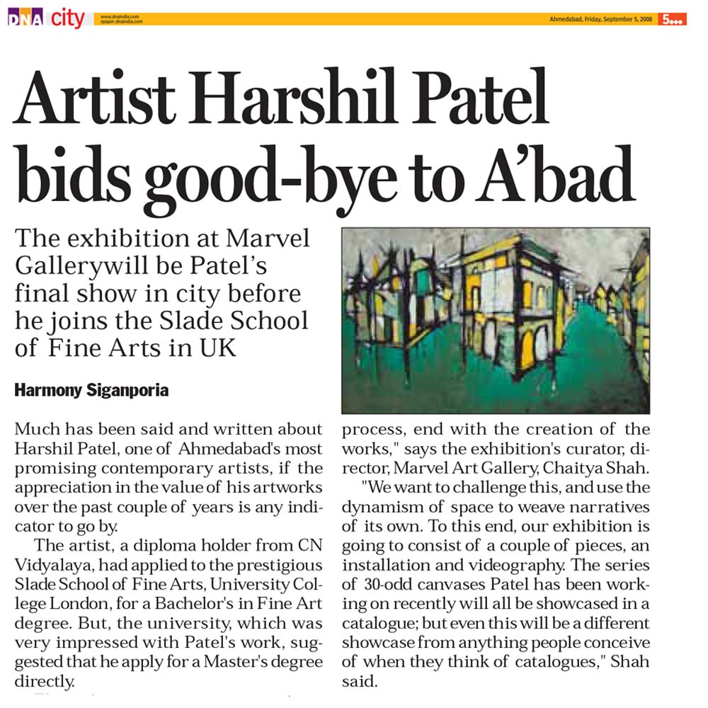 Artist Harshil Patel bids good-bye to A’bad