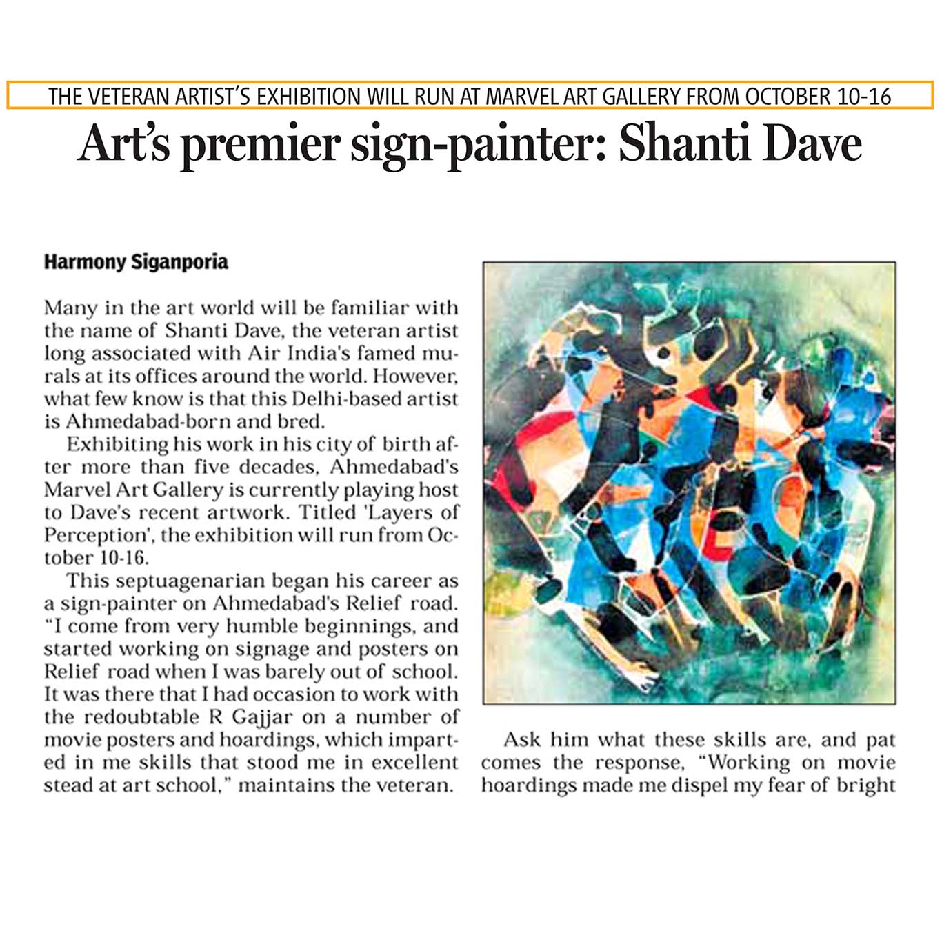 Art’s premier sign-painter: Shanti Dave